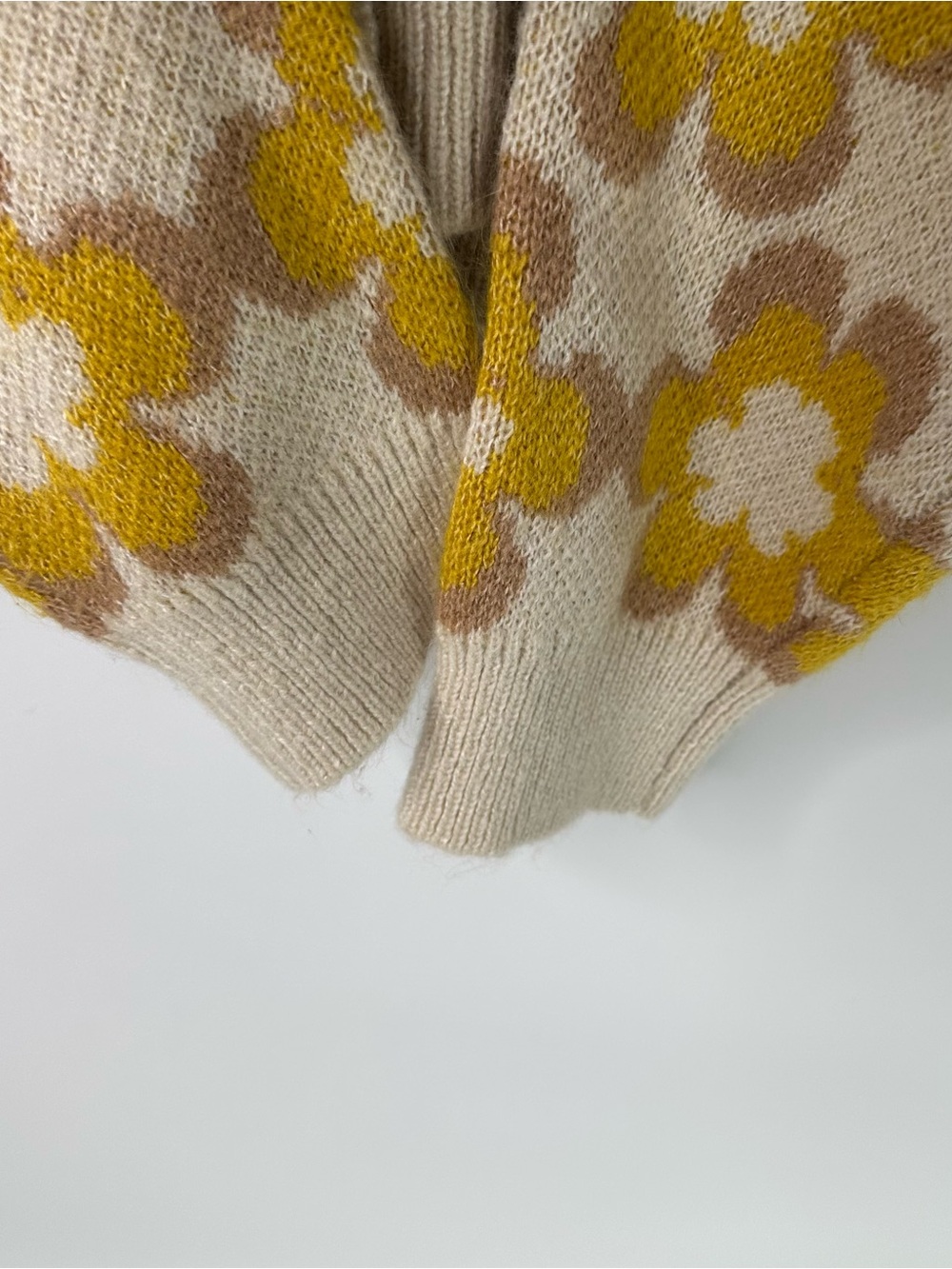 Industry Republic Retro Daisy Floral Cropped Cardigan Sweater M - Picture 8 of 9
